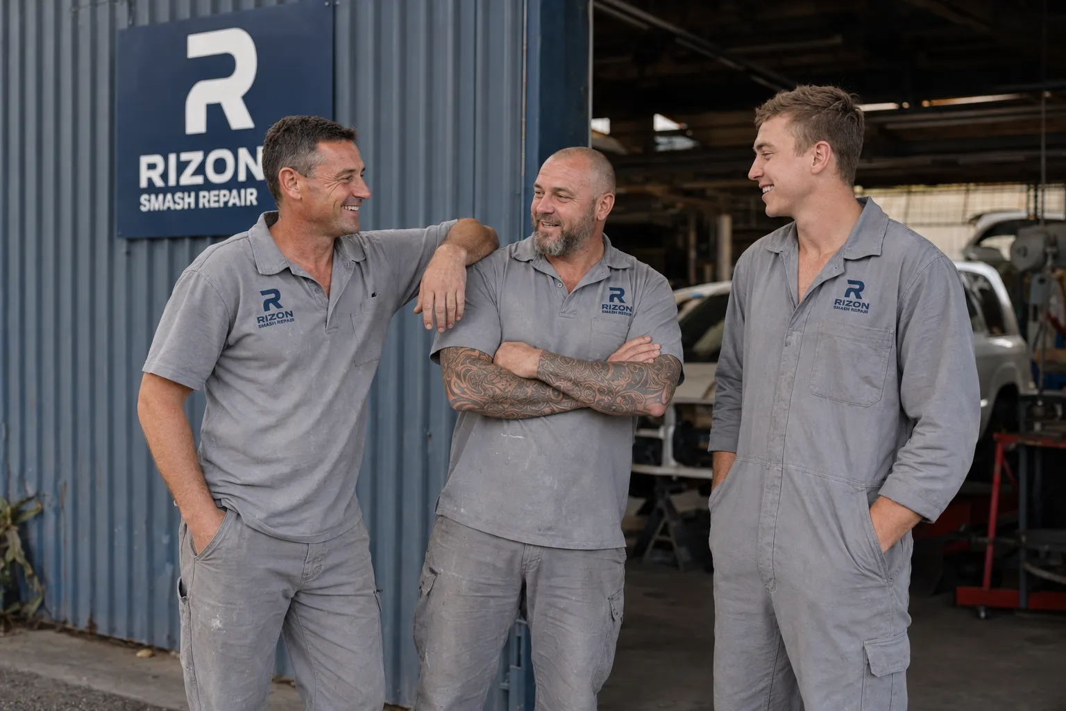 Rizon Smash Repair team at work