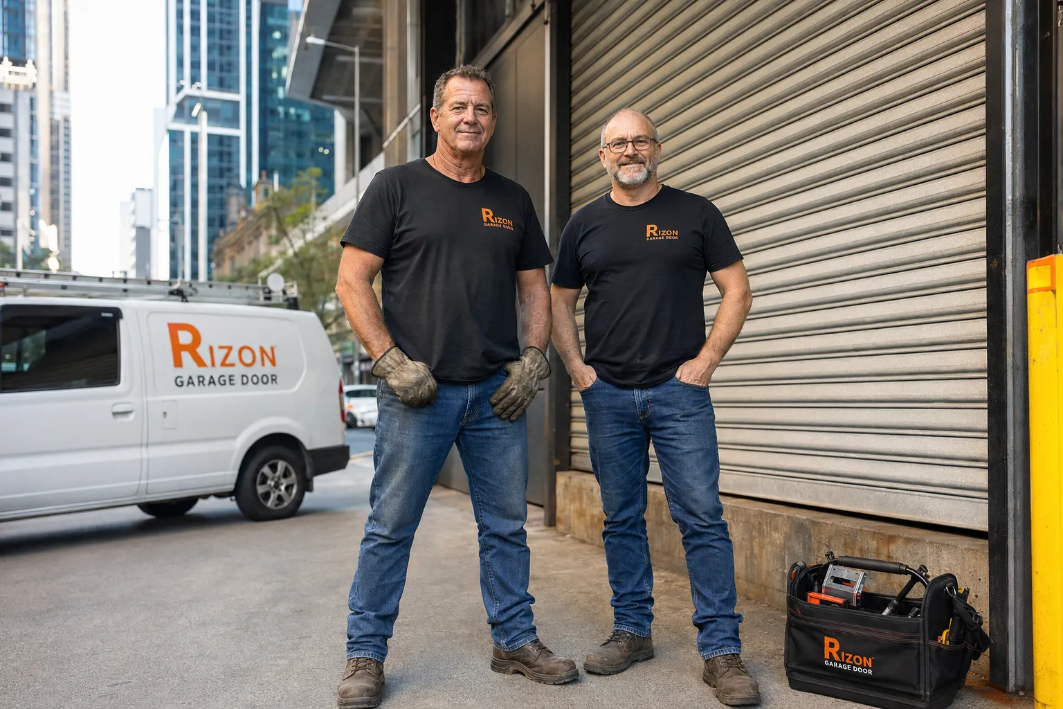 Sydney garage door specialist at work